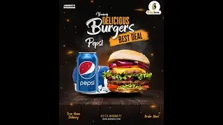 Fast Food Poster Adobe photoshop 20/ #Graphic Designer