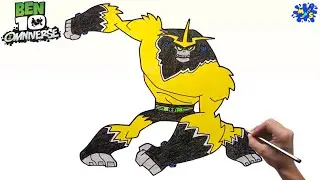 How to Draw Shocksquatch Ben 10 Omniverse || Very Easy Step by Step