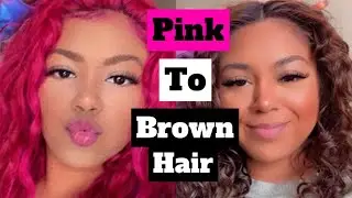 From pink hair to brown hair