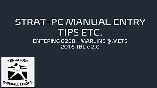 Tabletop Tech - Strat PC Manual Entry