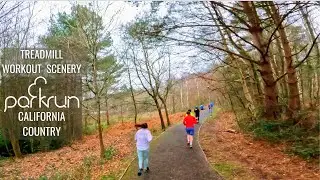 5 KM Treadmill Workout Scenery | Virtual Run / Walk ASMR | California Country parkrun Berkshire