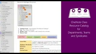 OneNote Class Notebook Creator Resource Catalog