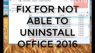 НЕВОЗМОЖНО УДАЛИТЬ MICROSOFT OFFICE 2016 | ИСПРАВЛЕНО! | #opentutorial1