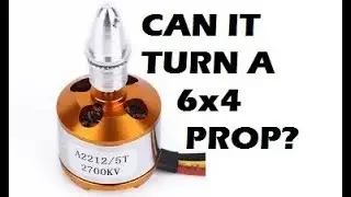 Двигатель A2212 2700 кВ с eBay на колесной базе 6x4 prop 3s, тест тяги, тест двигателя недели