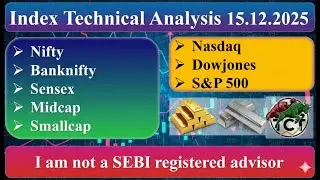26. Nifty Banknifty Sensex Midcap Small Cap Index Dowjones Nasdaq S&P 500 Gold Silver Crude Oil #TCT