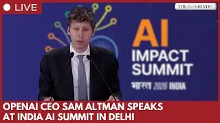 OpenAI CEO Sam Altman addresses India AI Impact Summit at Bharat Mandapam in New Delhi 🇮🇳