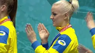 Anthem of Ukraine (2017 Deaflympics, women team kumite)
