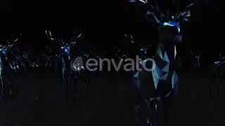 Deer Neon 4k | Motion Graphics - Videohive template