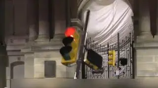 Philadelphia Eagles Fans Tear Down Traffic Light Pole During Super Bowl LIX 2025 Celebration #eagles