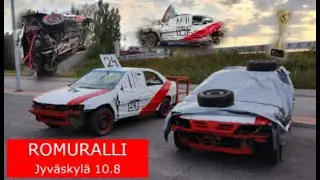 KAHDEN AUTON TUHOAMINEN!!! Romuralli Jyv&auml;skyl&auml;