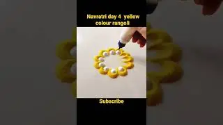 #shorts #youtubeshorts #navratri day 4 yellow colour rangoli design#viralshort