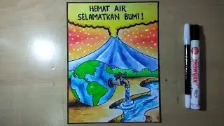 Menggambar poster hemat air