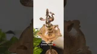 Vintage Brass Peacock Kuthuvilakku, A South Indian Lamp For Daily Pooja And Suspicious Rituals.