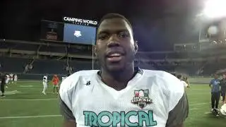 JAMES HILL SPORTS TROPICAL BOWL AMERICAN 24 NATIONAL 14. KAILON DAVIS SWAC UAPB DE CWS 1-15-2022