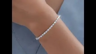Lab Diamond Radiant Cut Wedding Tennis Bracelet