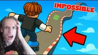 Играю в Roblox Obby, но у меня есть роликовые коньки!