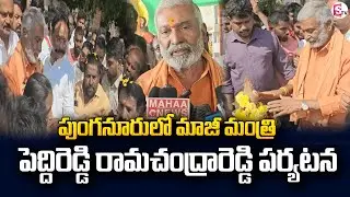 పెద్దిరెడ్డి రామచంద్రారెడ్డి పర్యటన | Former Minister Peddireddy Ramachandra Reddy Visits Punganur