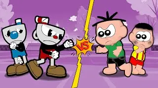 Cebolinha e Cascão em CUPHEAD Quem é o Melhor
