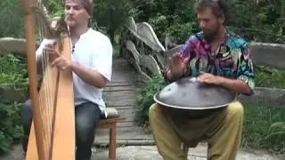 Alizbar & Amin Varkonyi  Hang drum with celtic harp