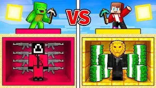 Mikey Family vs JJ Family : Who Mined the Best Squid Game Skin in Minecraft (Maizen)