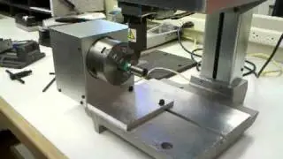 Dot Peen Marking Round Parts with Rotary Device