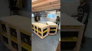 How To Build A MOBILE Work Table! #storage #diyprojects #garage