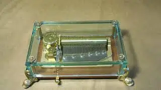CUSTOM MADE SANKYO ORPHEUS LEAD CRYSTAL MUSIC BOX 3 TUNE 50 NOTE - CHOPIN/LISZT/ BRAHMS