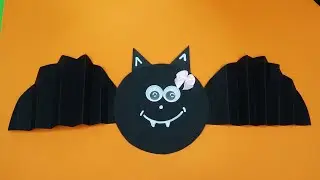 Halloween Paper Bat | Easy Halloween Wall Decoration | Simple DIY Idea