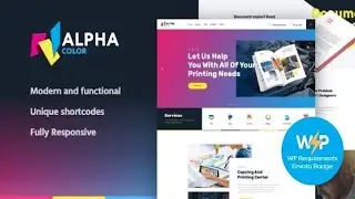 AlphaColor | Type Design Agency & 3D Printing Services WordPress Theme + Elementor Free Download
