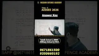 AISSEE 2026 Class 6 Full Answer Key Breakdown | Easy Explanations for Sainik School Aspirants
