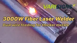 3000W Fiber Laser Welder with dual wire feeding for multi-pass welding thicker steel and aluminum!!
