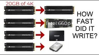 Writing 20GB of 4K video to HDD, SSD, NVMe real world Benchmarks against Cystal Disk Mark Benchmarks