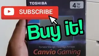 Toshiba Canvio 4TB Gaming Hard Drive Unboxing and Review
