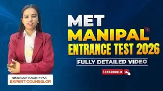 MET- Manipal entrance test 2026. Fully detailed video. #metexam #btech #jee2026 
