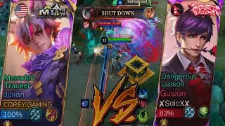 JULIAN VS GUISON‼️WHO YOU GOT?? THIS ONE SHOT BUILD IS 100% BROKEN💀| INSTENSE MATCH🔥 #mlbb #julian ✓