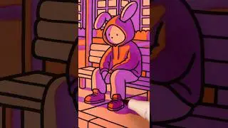 2 markers for a nostalgic, lofi vibe with lots of shadows #lofiaesthetic #coloring #art