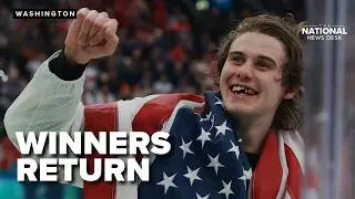 Team USA talks historic Gold Medal victory after returning to the US