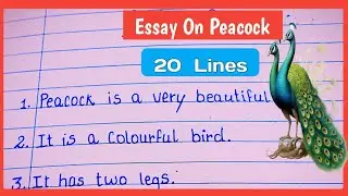 20 Lines On National Bird Peacock 🦚//Essay On National Bird Peacock 🦚 in English 