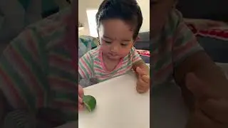 Riyaan eating lemon. Cute boy#