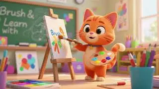 Brush & Learn with the Orange Kitty | Kids Song & Fun Learning