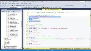 HOW TO FIND COLUMN IF  EXISTS OR NOT  IN THE DATABASE