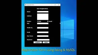 How to Create Registration Form in Java Eclipse