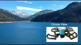 Amazing Drone flying over Marmorera Lakes in Switzerland