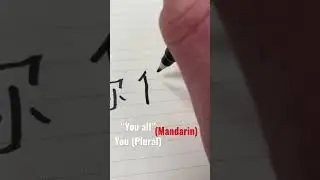Learning to write &ldquo;You All&rdquo; You(Plural) In Mandarin 【你们】(nǐmen）