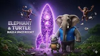 Elephant & Turtle Build a Space Rocket | Funny Jungle Adventure Animation