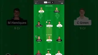 SCO VS SIX dream 11 team win 1 crowd GL and SL Team #short