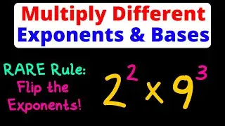 Multiply Different Exponents and Bases | Rare Exponent Rule | Eat Pi