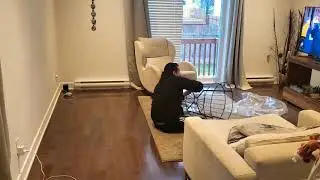 IKEA harlanda sofa and footstool installation Timelapse