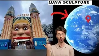 I found Scary Luna Gate sculpture on Google earth 🌍#googleearth #googlemaps
