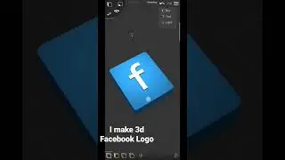 Facebook 3d logo Using my mobile phone!!😮☺️#3d#Facebook#prisma3d #animation #intro #modeling